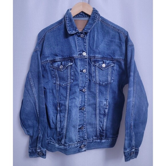 American Eagle Distressed Denim Jacket Women's Size XS - Picture 1 of 6